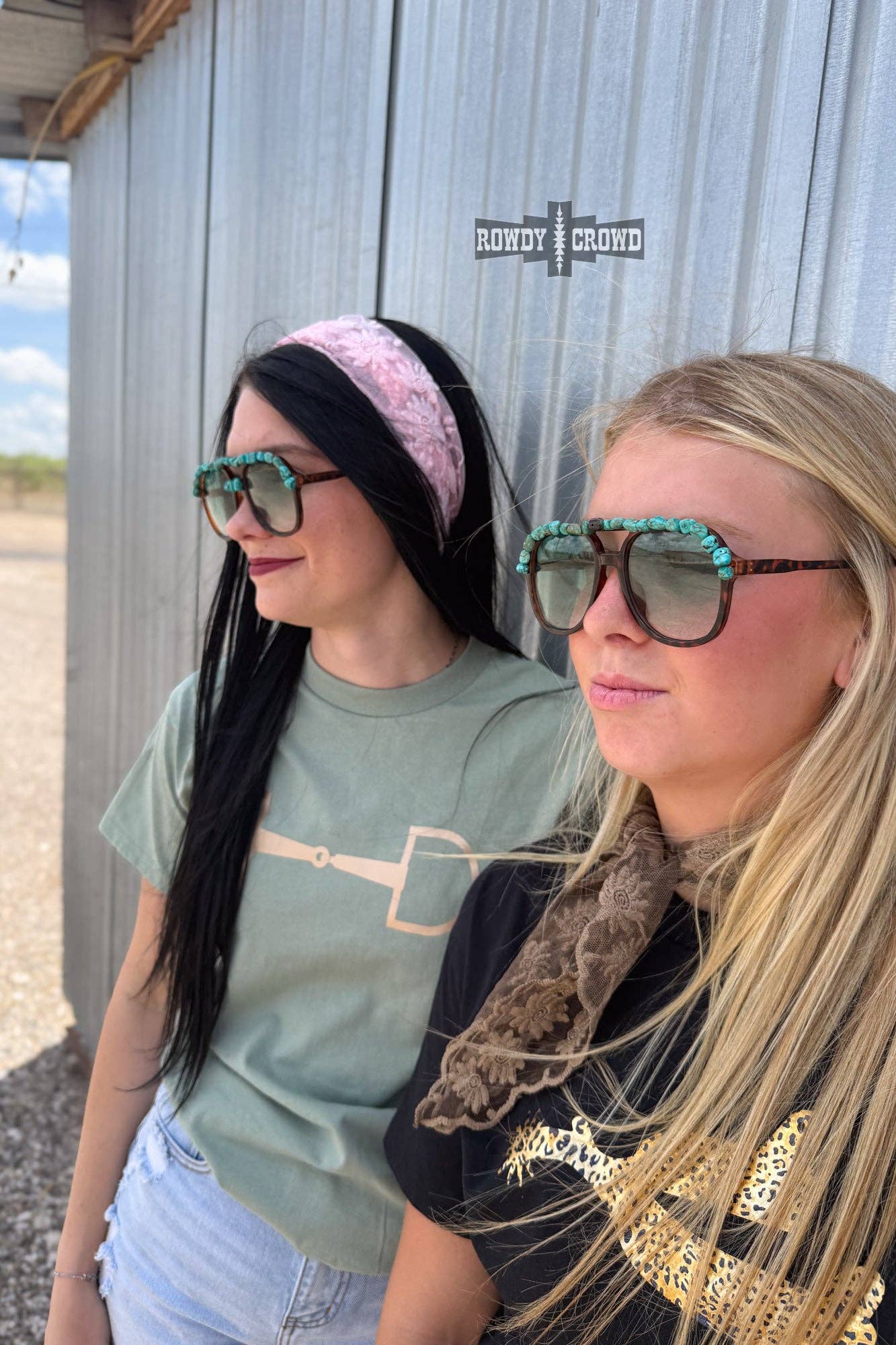 Rowdy Crowd Clothing - Sonoma Sunset Sunglasses - Turquoise Bridge
