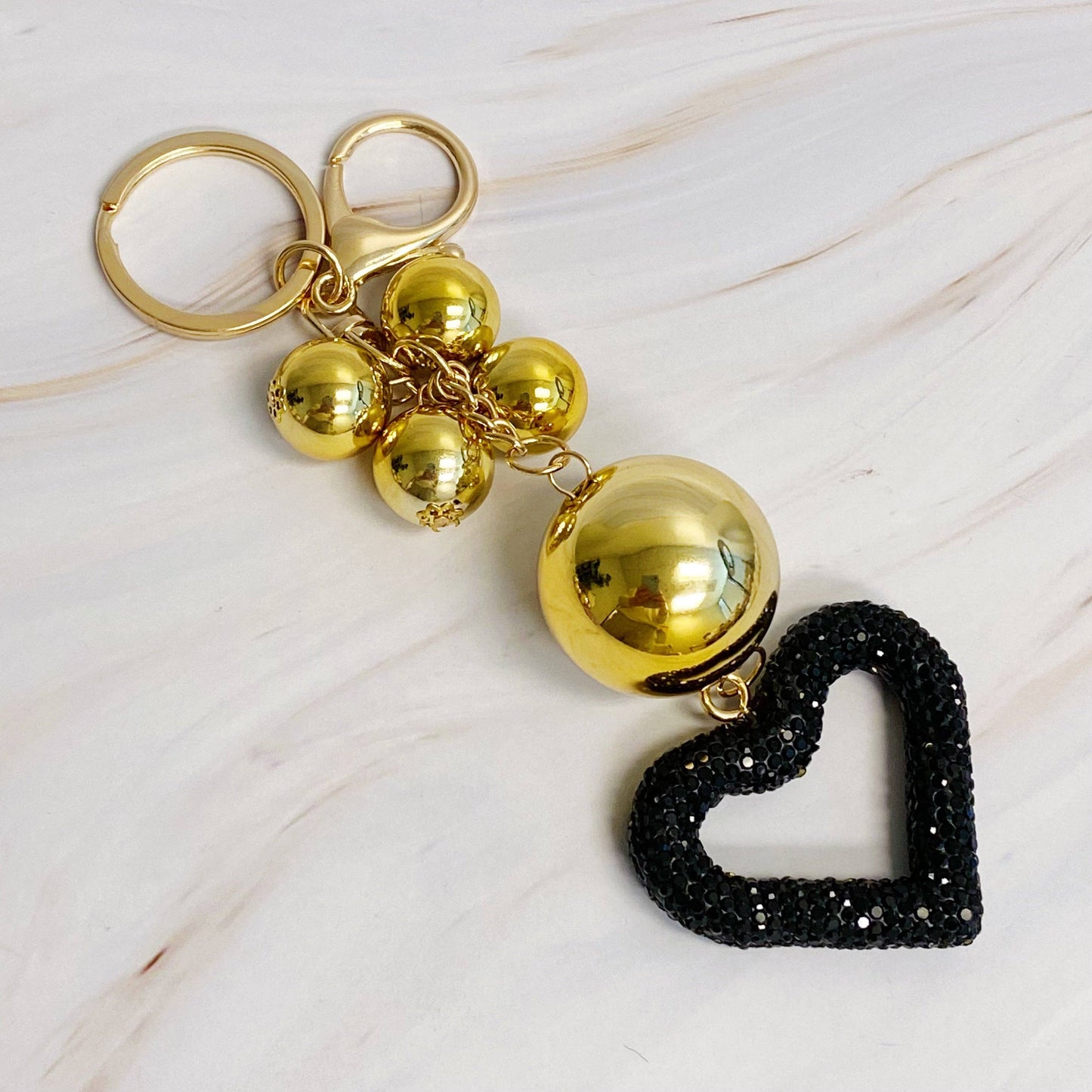 Ellison+Young - It Girl Glam Heart Bauble Key Chain