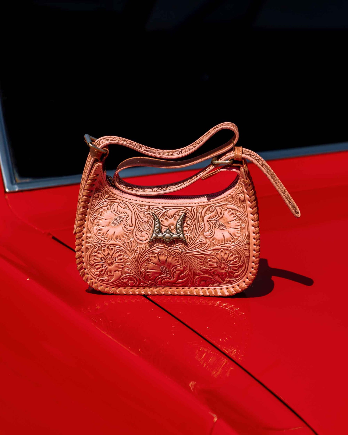 Loyal West - Dannia Medium Purse Pink - NaN / Pink Handtooled