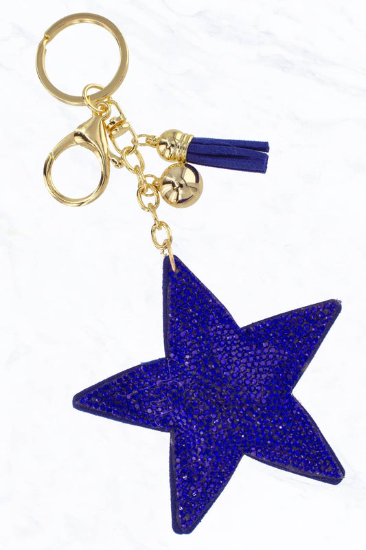 Suzie Q USA - Glittering Star Keychain - Blue