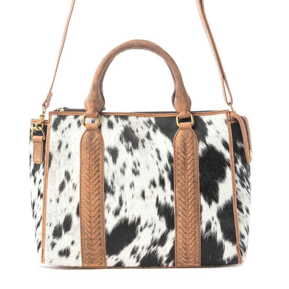 Myra Bag - Speckled Range Hairon Leather Concealed Carry Bag in Arctic Storm - Arctic Storm