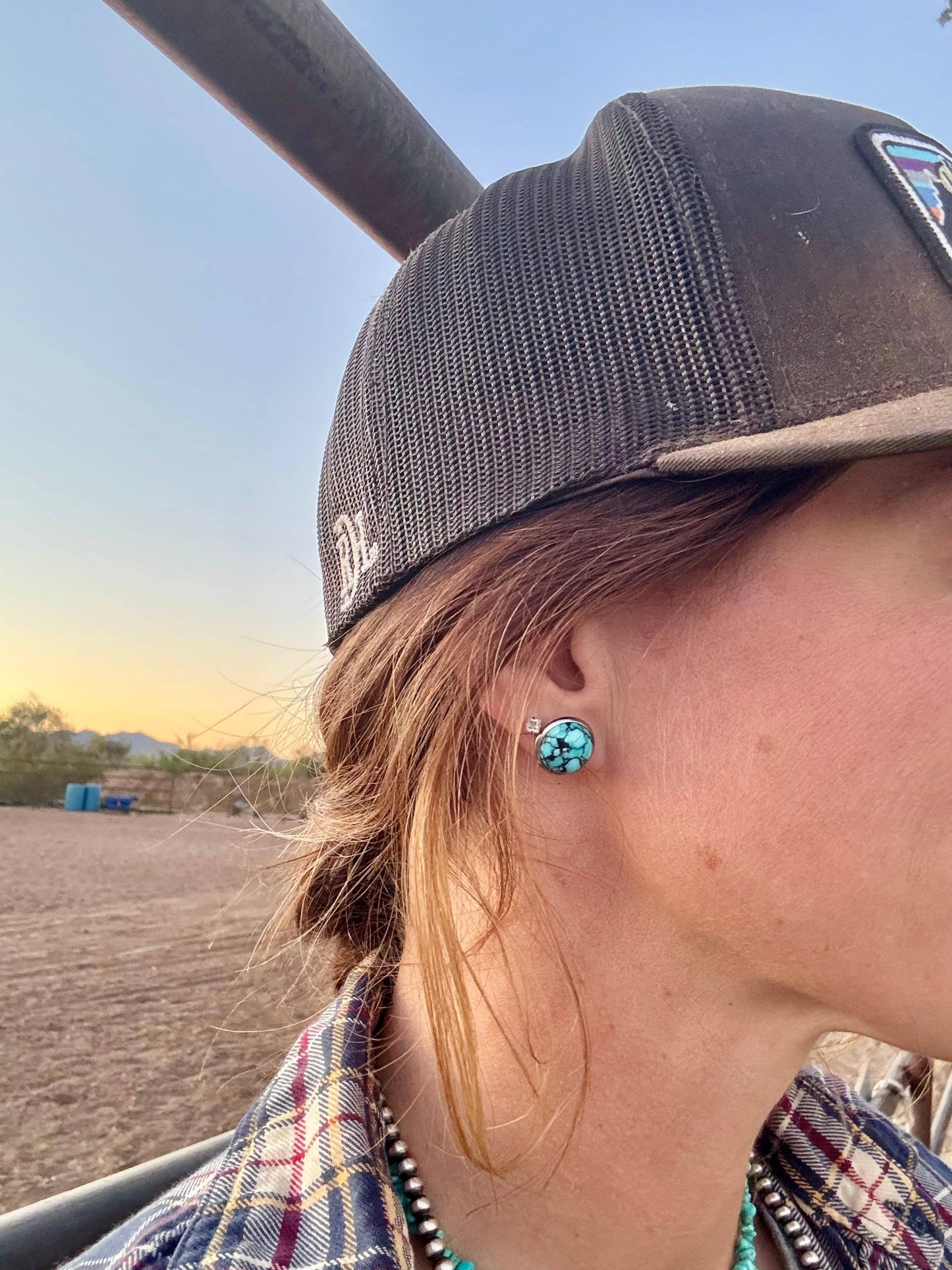 Wild Hancock Creations - Real Turquoise Earrings/Turquoise Stud Earrings/Western