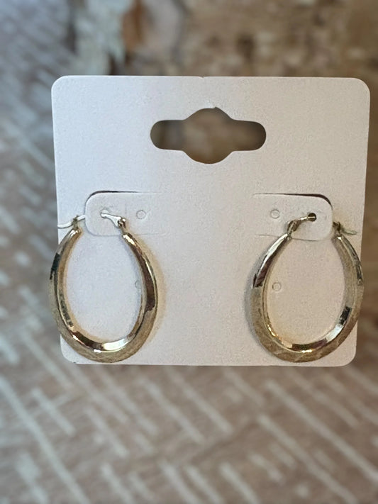 14K Solid Gold Hoops