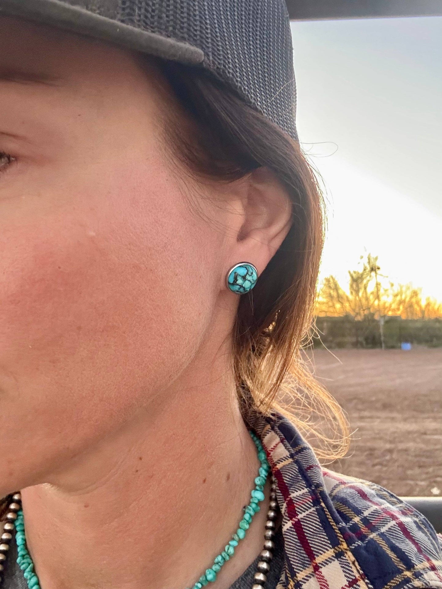 Wild Hancock Creations - Real Turquoise Earrings/Turquoise Stud Earrings/Western