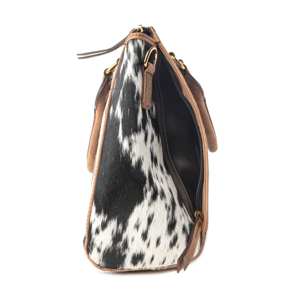 Myra Bag - Speckled Range Hairon Leather Concealed Carry Bag in Arctic Storm - Arctic Storm