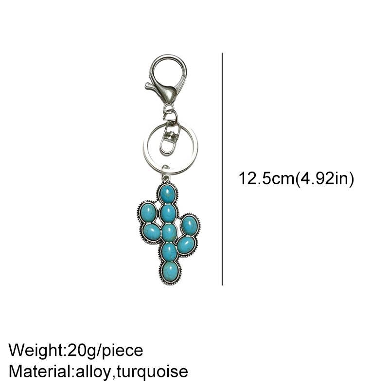 MKS America - Western Style Turquoise Keychain - Color_3 / M