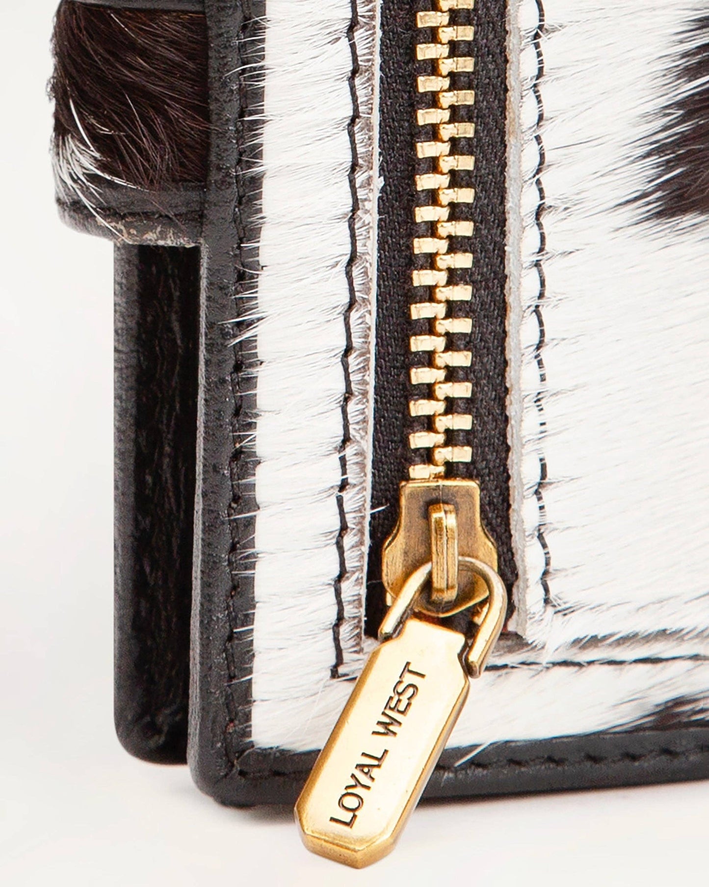 Loyal West - My Prairie Credit Card Holder - Nan / BLACK AND WHITE COWHIDE
