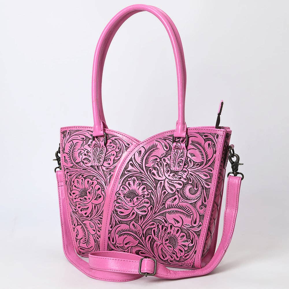 American Darling Tote Hand Tooled Genuine Western Leather Women Bag - ADBG1473C
