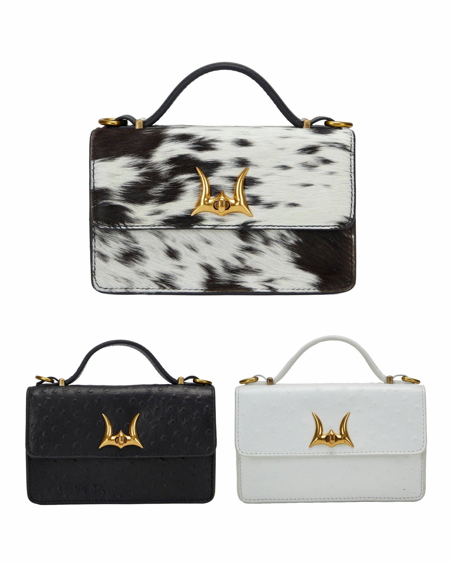 Myra Bag - Loyal West Valencia Leather Bag - Black & White Cowhide - Single