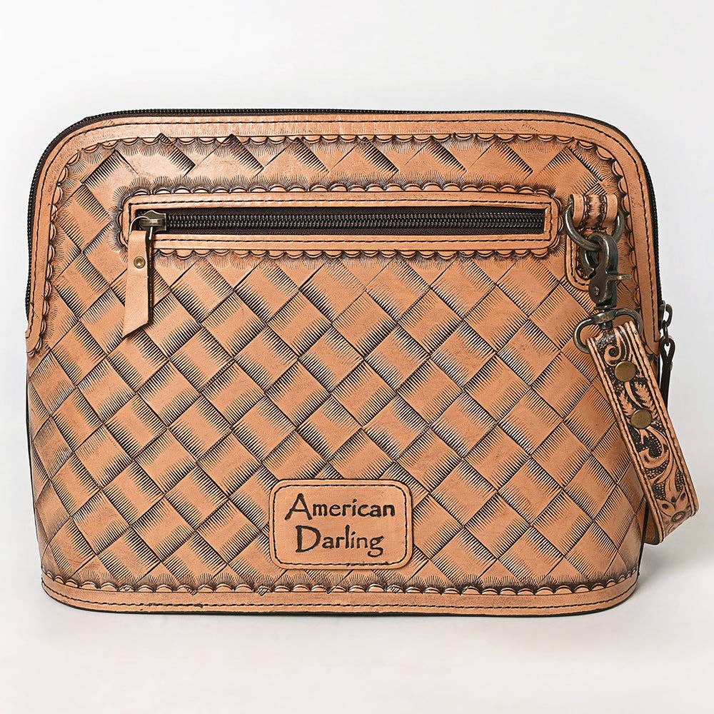 American Darling Hand Tooled Crossbody Bag | Sunflower Western Purse - ADBG1719A