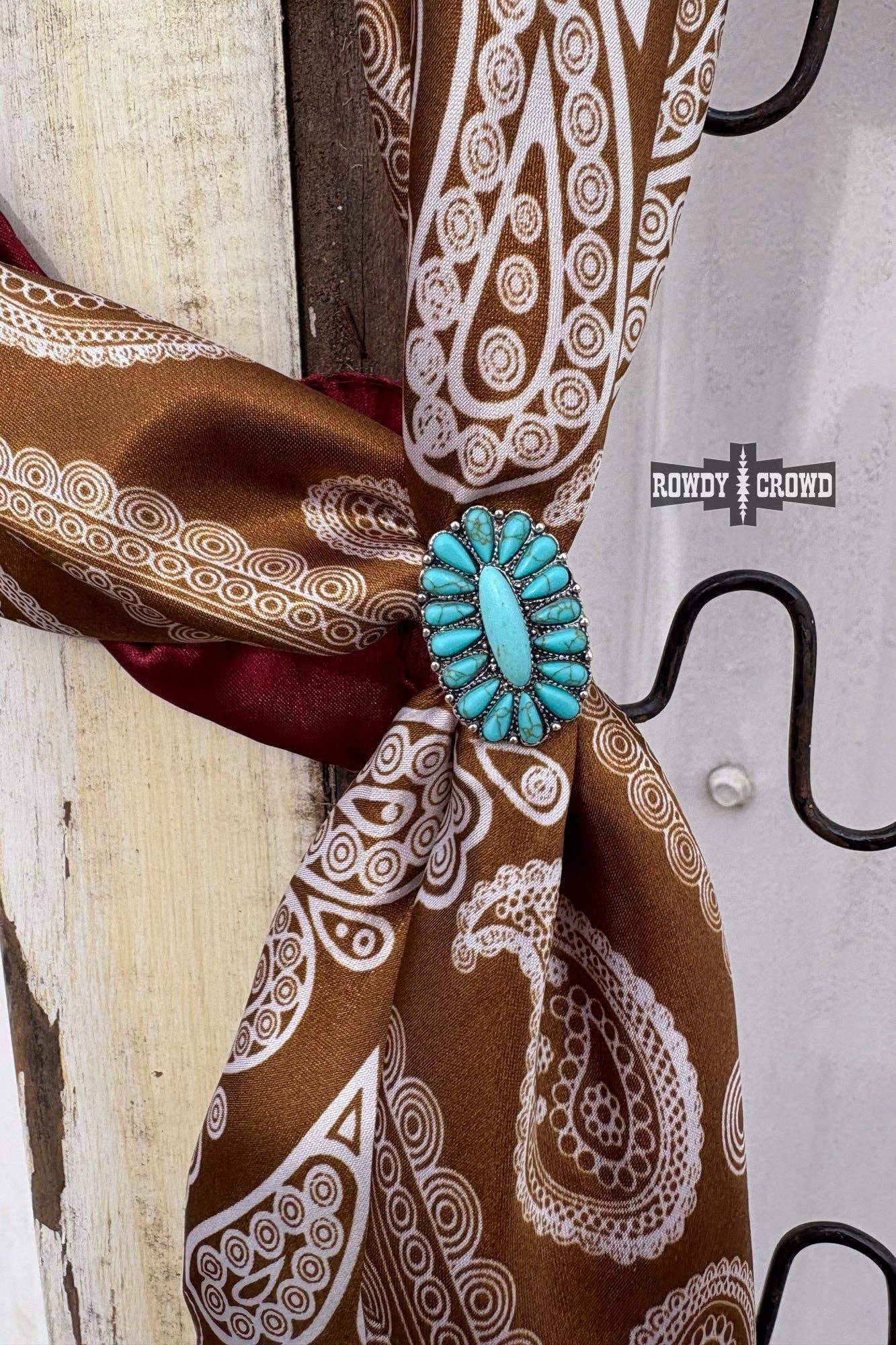 Rowdy Crowd Clothing - Colorado Concho Scarf Slide/ Ring