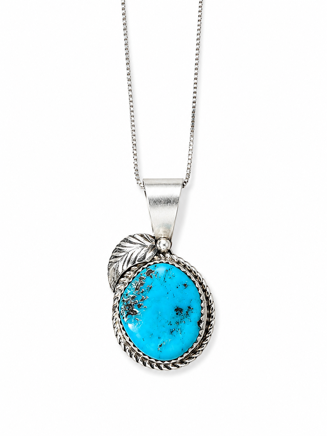Native signed Sleeping Beauty Nugget necklace