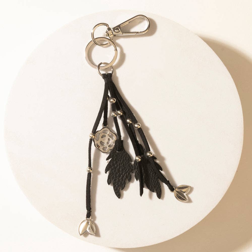 Myra Bag - Blackthorn Tassel Keychain in Velvet Black - Velvet Black