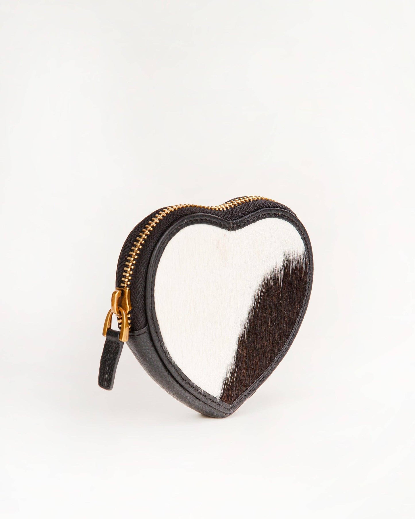 Loyal West - Black & White Cowhide Cupid Coin Pouch