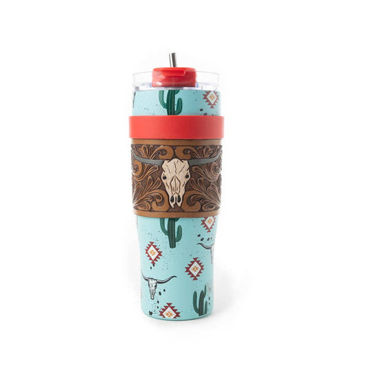 Myra Bag - Wide Wyoming Tumbler In Sea Blue - WITH TOOLING
