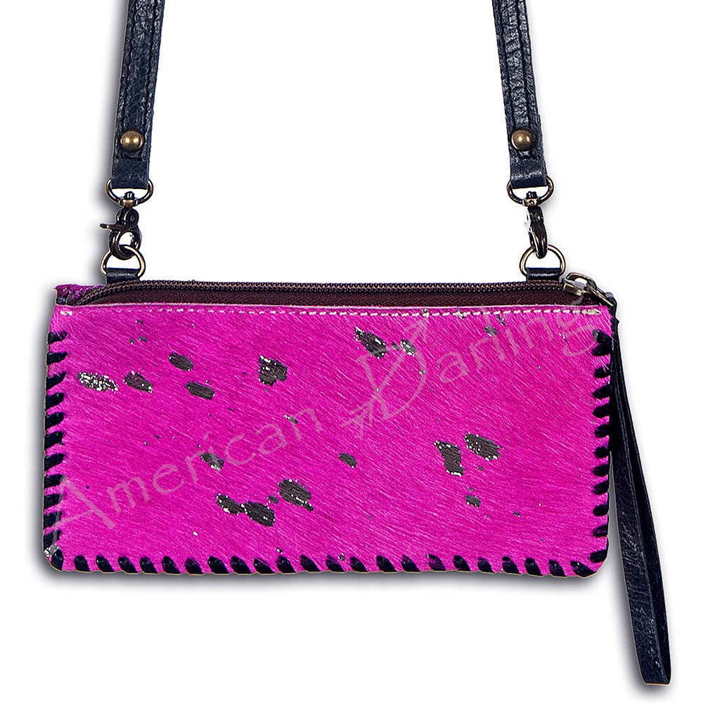 American Darling Handcrafted Braided Hair-On Cowhide Crossbody Bag - ADBG535CHEGO