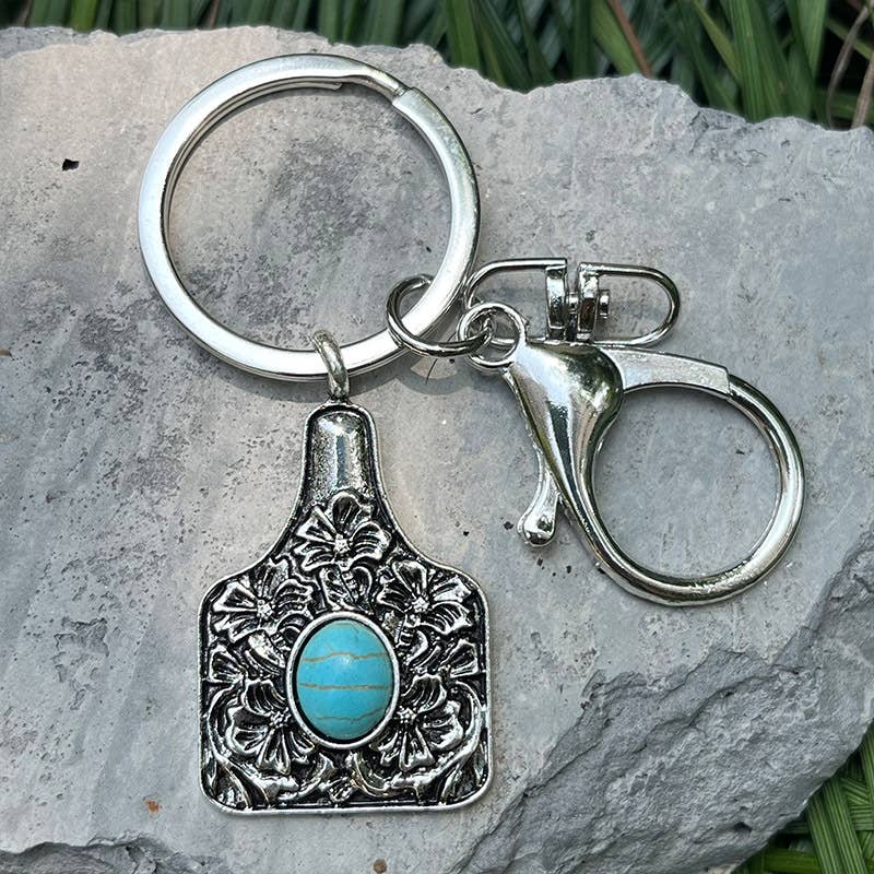 MKS America - Western Style Turquoise Keychain - Color_3 / M