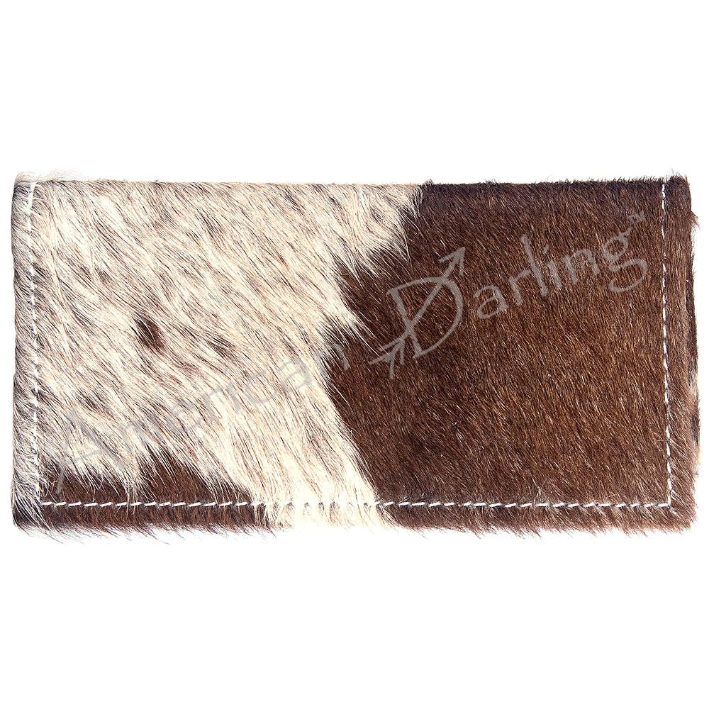 LS Western - ADBG258 American Darling Wallet Bag - Handcrafted Hair-On Cowhide & Genuine Leather Western Wallet - ADBG258TRQ