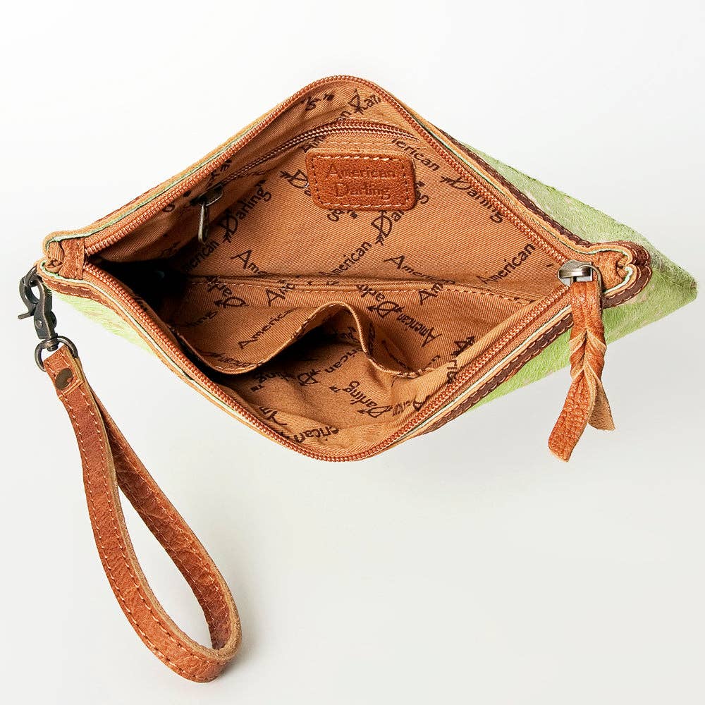 LS Western - ADBG344 American Darling Hair-On Cowhide Wristlet Bag - ADBG344ACGO