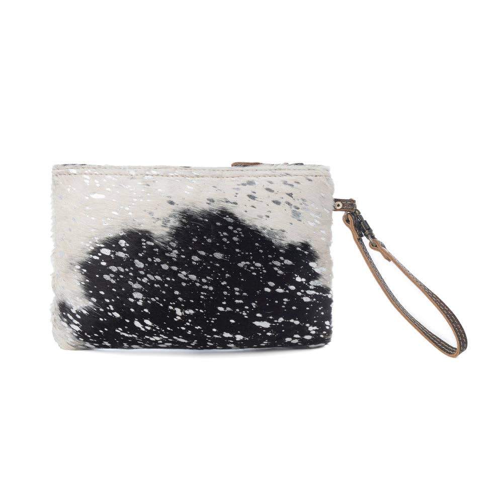Myra Bag - Stardust Pony Western Pouch for Women in black with foil hairon detail - Black