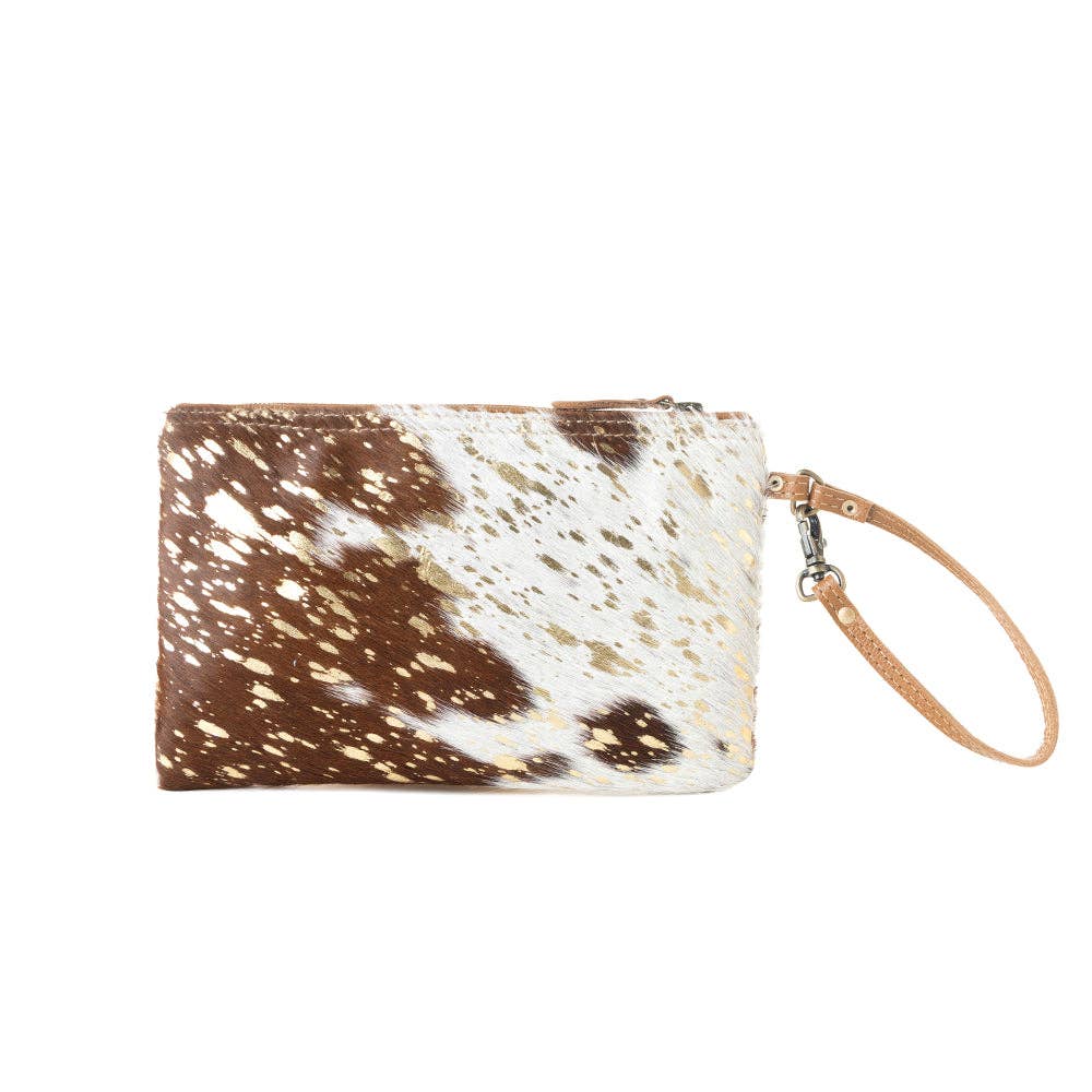 Myra Bag - Stardust Pony Western Pouch for Women in brown with foil hairon detail - Brown