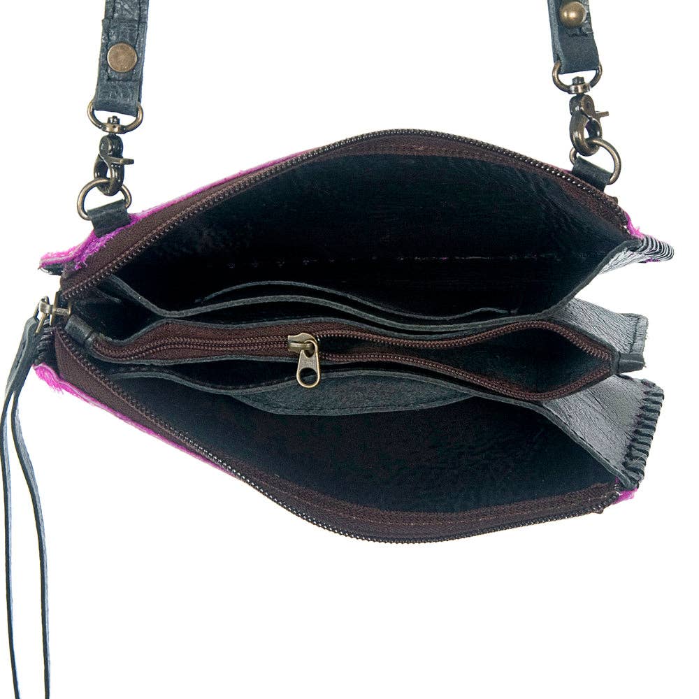 American Darling Handcrafted Braided Hair-On Cowhide Crossbody Bag - ADBG535CHEGO