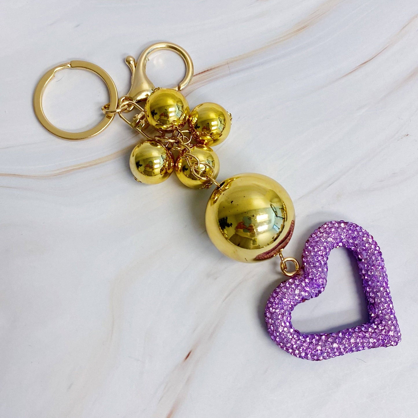 Ellison+Young - It Girl Glam Heart Bauble Key Chain