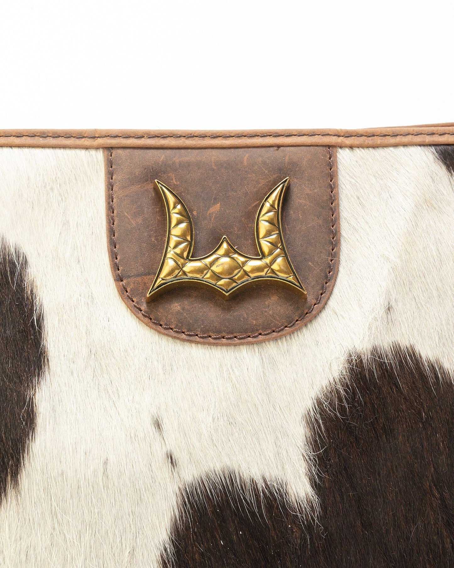 Loyal West - Lw Large Hobo Bag In Black & White Cowhide