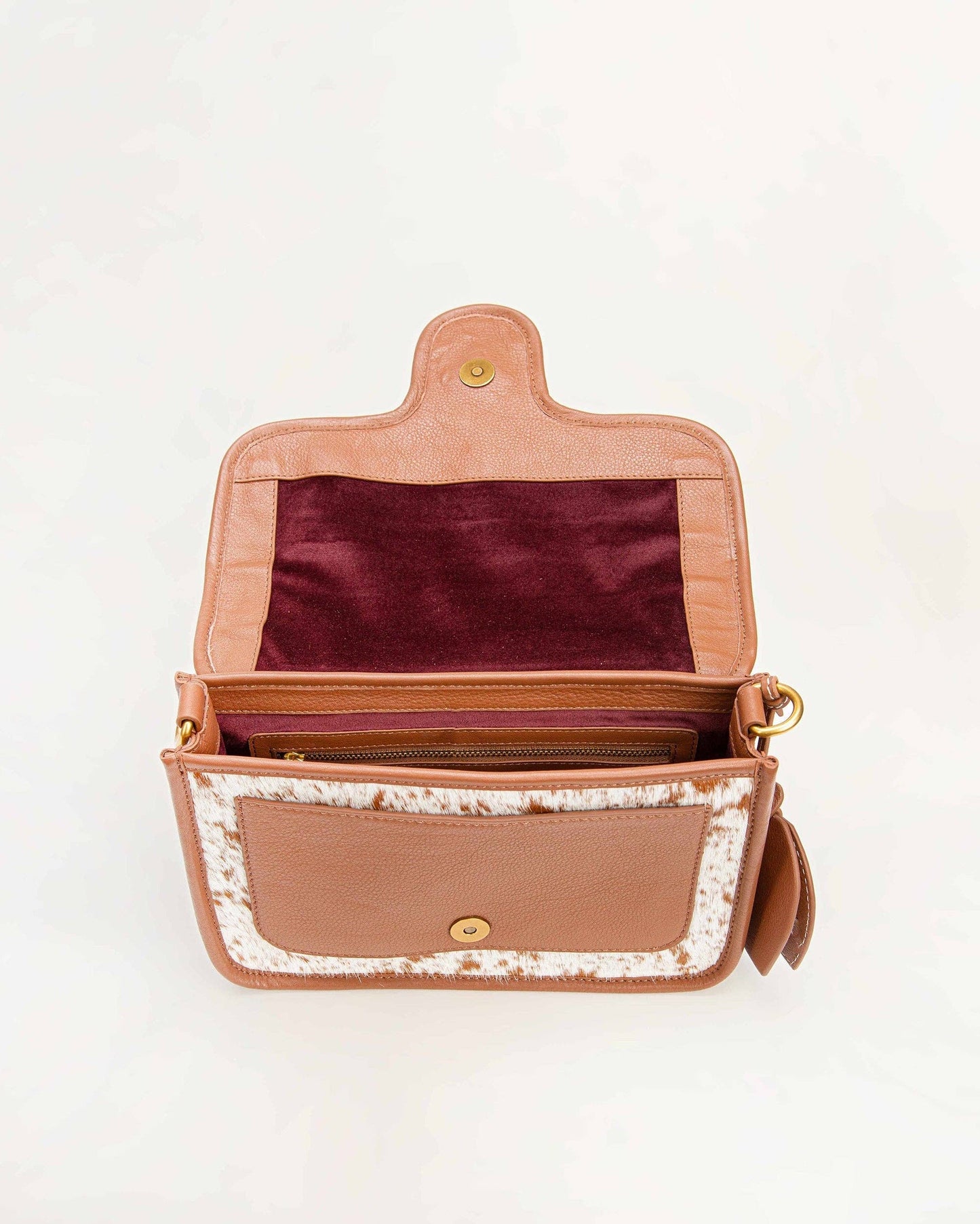 Loyal West - Shell Medium Purse – Brown & White