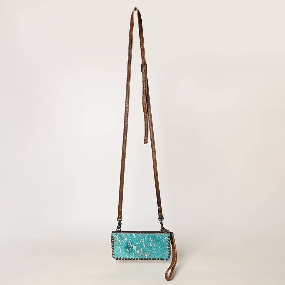 American Darling Handcrafted Braided Hair-On Cowhide Crossbody Bag - ADBG535CHEGO