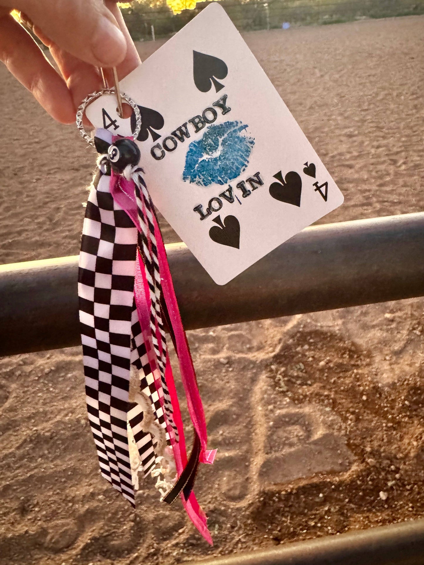 Wild Hancock Creations - Western Keychain/Fringe Keychain/Purse Accessory - BUY ME MORE COWS