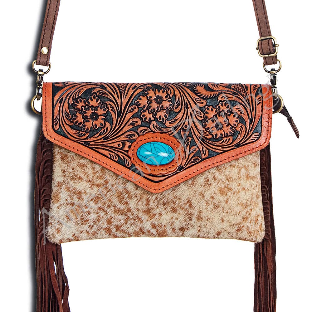 LS Western - ADBGD101 Envelope Hair-On Genuine Western Leather Women Bag - ADBGD101