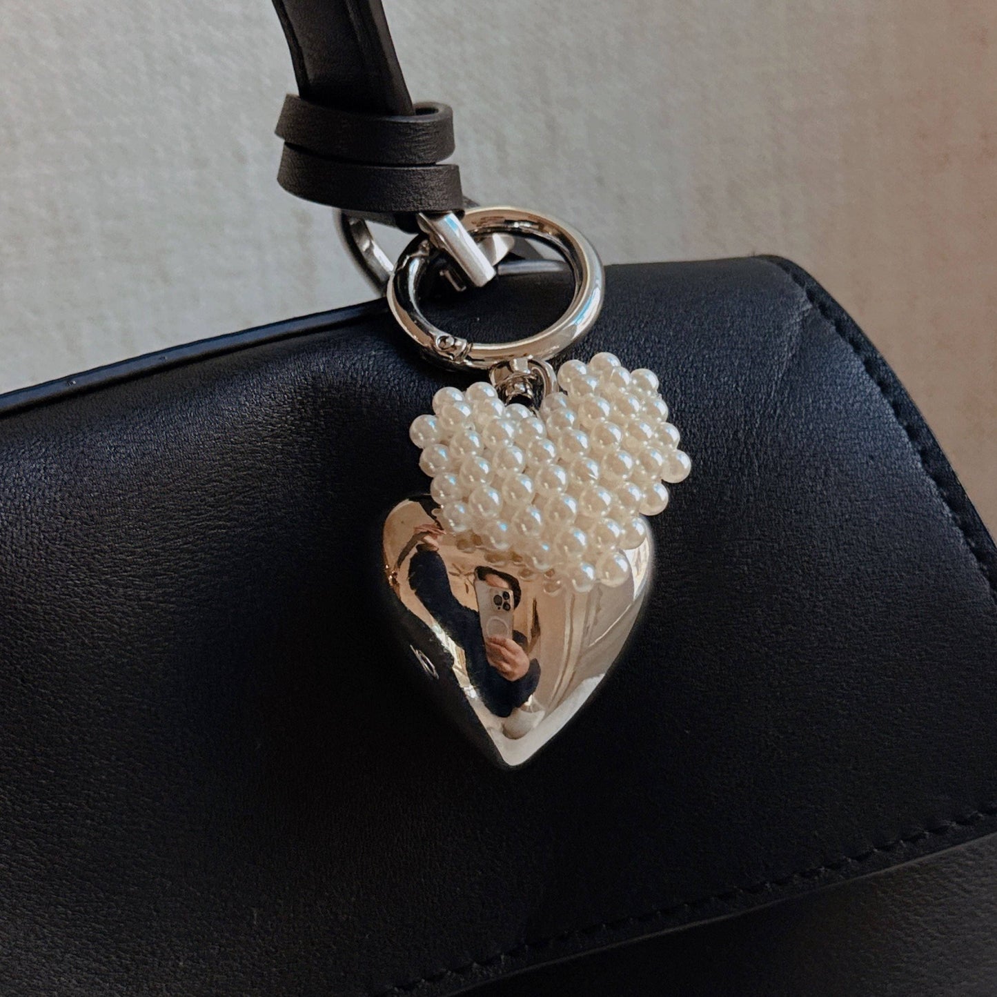 Ellison+Young - Puff Heart Pearl Heart Bag Charm