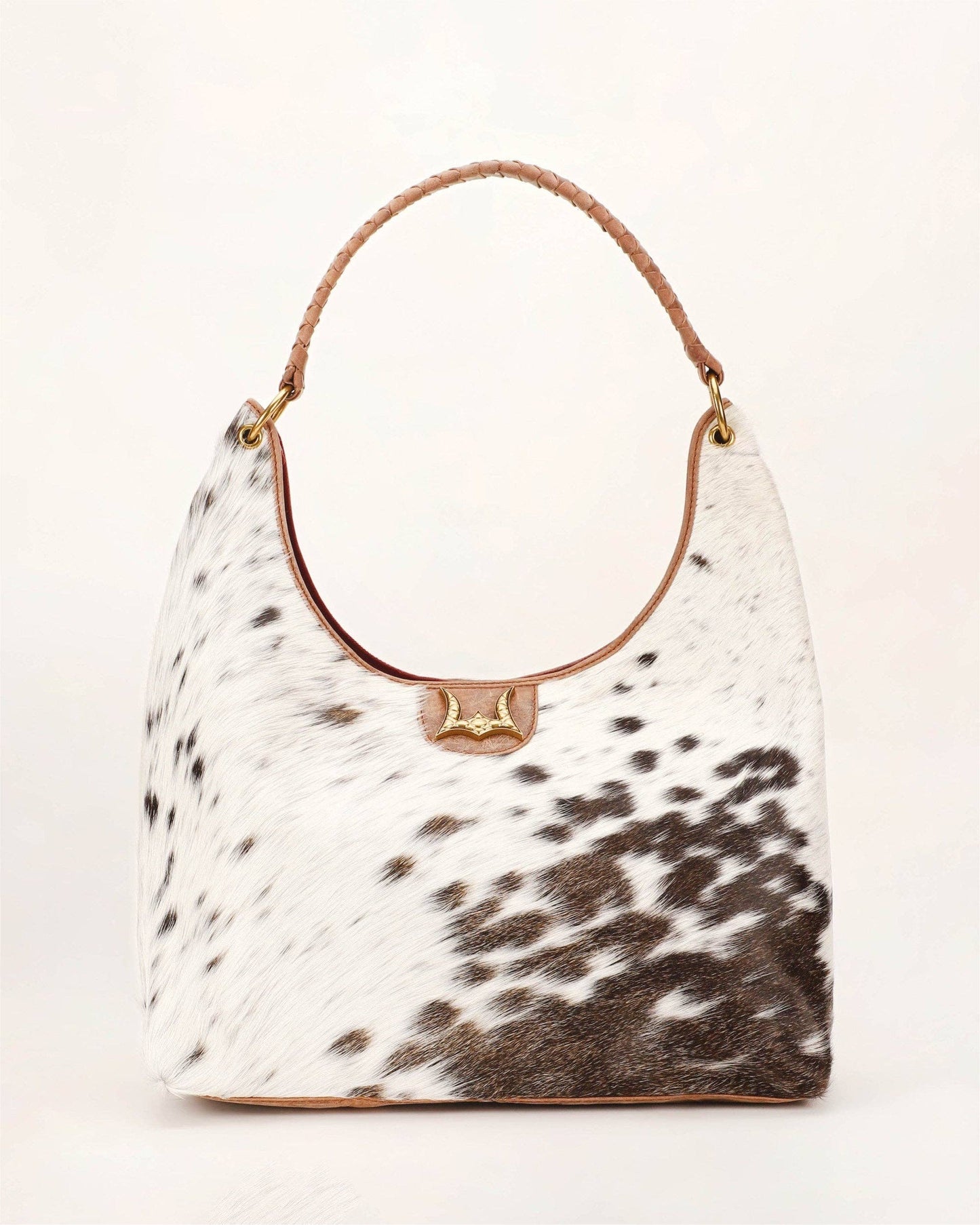 Loyal West - LW Large Purse - In Brown & White Cowhide & Calfskin - NaN / Nan / Brown & White Cowhide