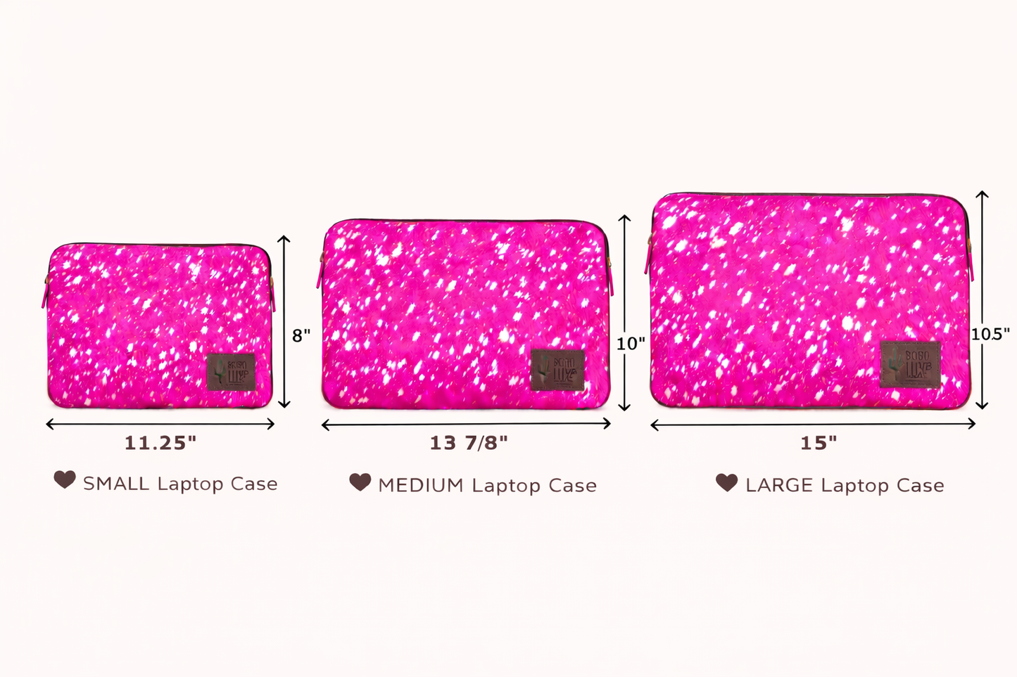 Boho Ranch Shop - Cowhide Laptop Computer Tech Sleeve Pouch - Leather Back - LEOPARD + RAINBOW - MEDIUM
