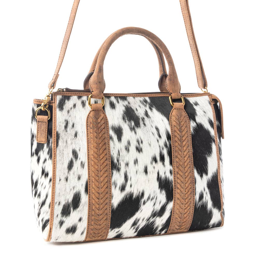 Myra Bag - Speckled Range Hairon Leather Concealed Carry Bag in Arctic Storm - Arctic Storm