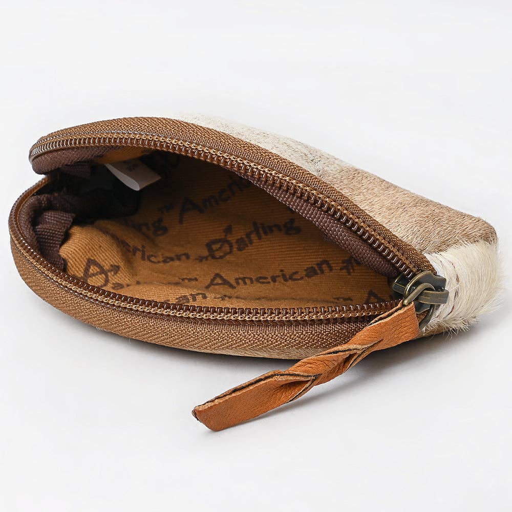 LS Western - ADBG444 Coin Purse Hair On Genuine Western Leather Women Bag - ADBG444BKW