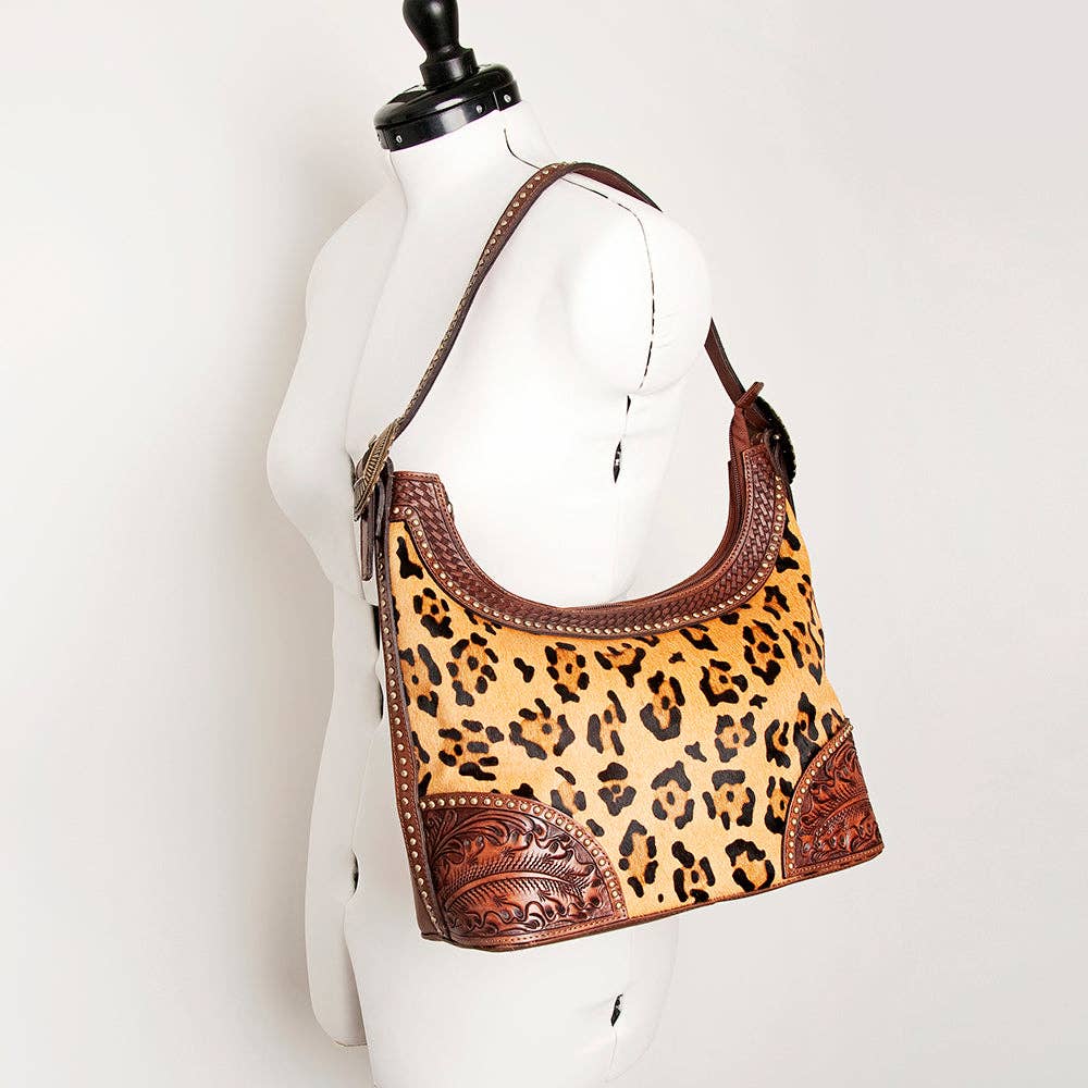 ADBGI188 Hobo Hair On Genuine Western Leather Women Bag - ADBGI188A