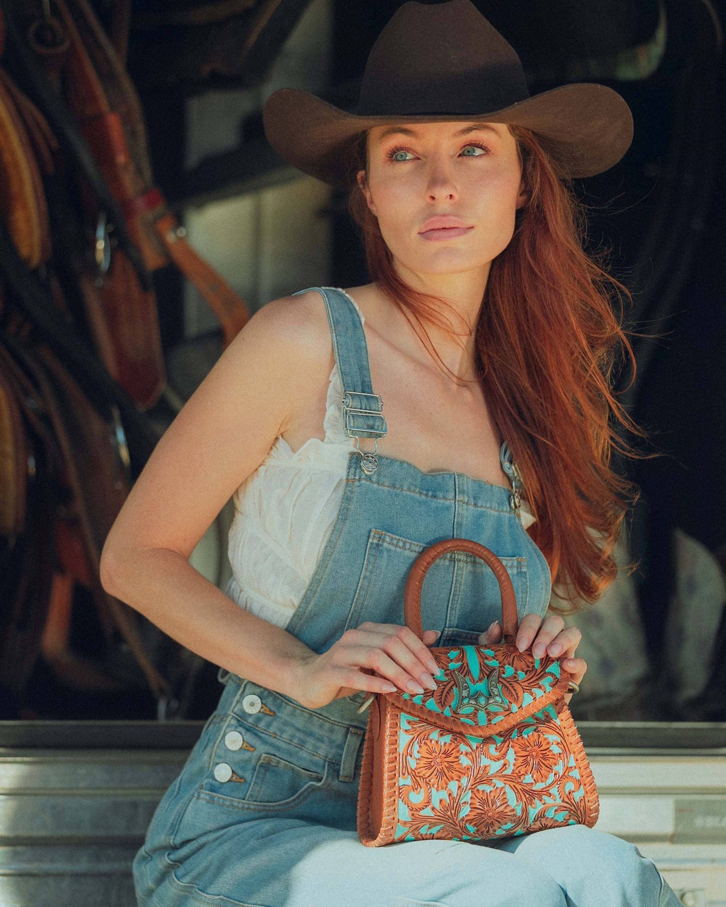 Loyal West - Leon Mini Handle Purse - Whiskey & Water