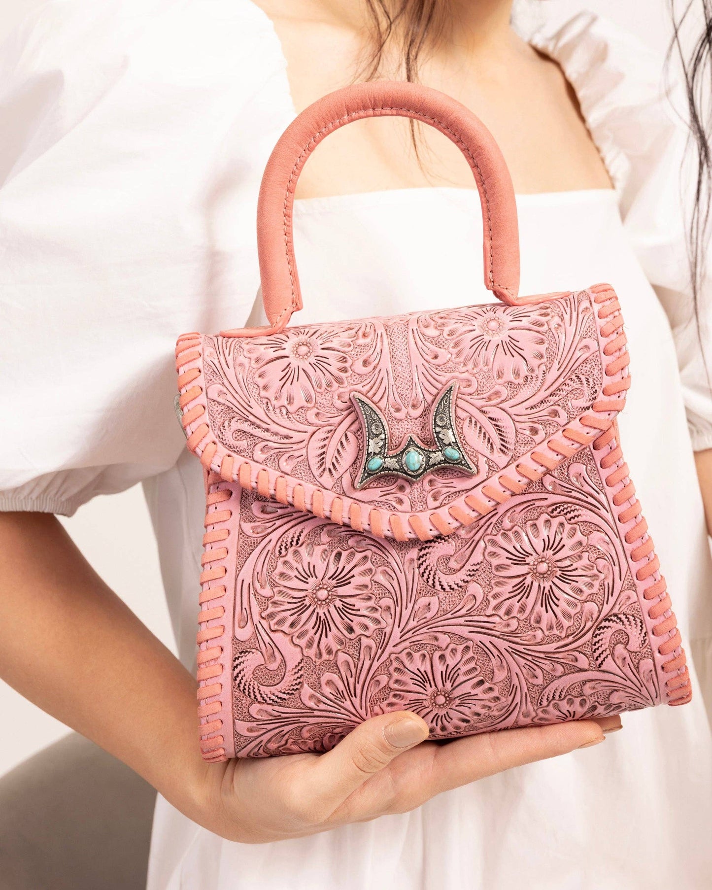 Loyal West - Leon Mini Handle Purse - Pink