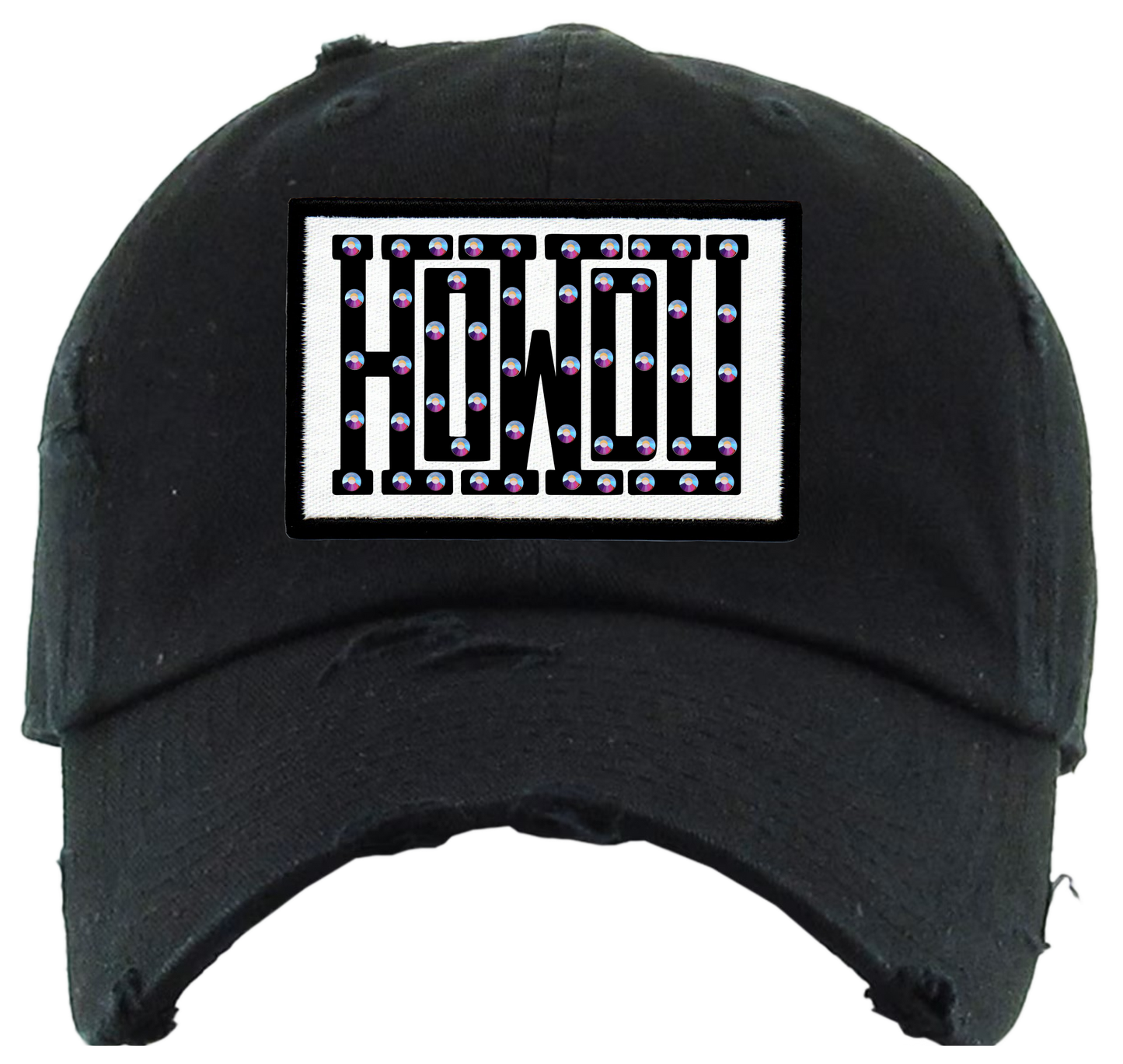 Howdy Rhinestone Graphic Patch Cap  - Leopard Trucker
