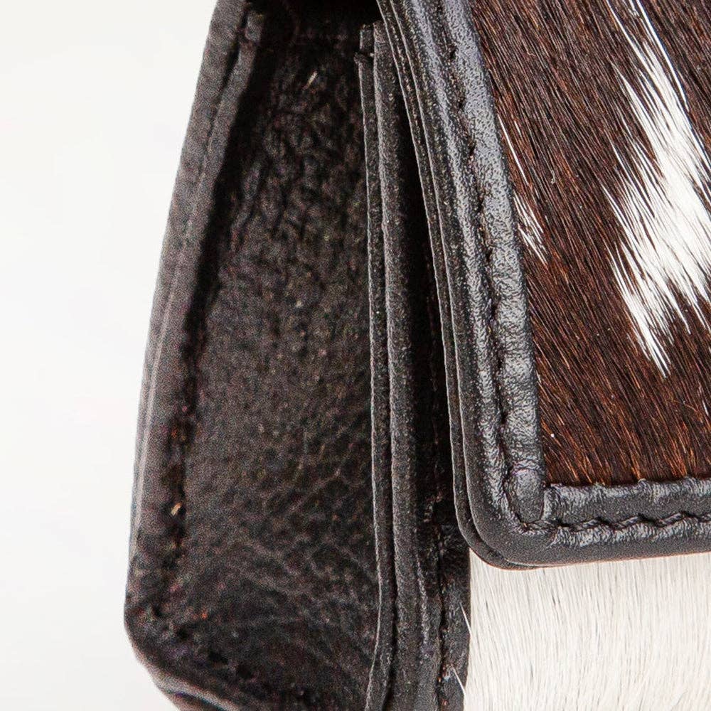 Myra Bag - Loyal West Gloriana Clip On Bag Charm Black And White - Black And White Cowhide / Single