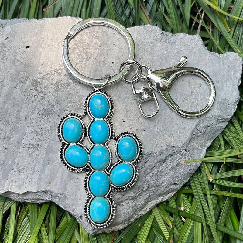 MKS America - Western Style Turquoise Keychain - Color_3 / M