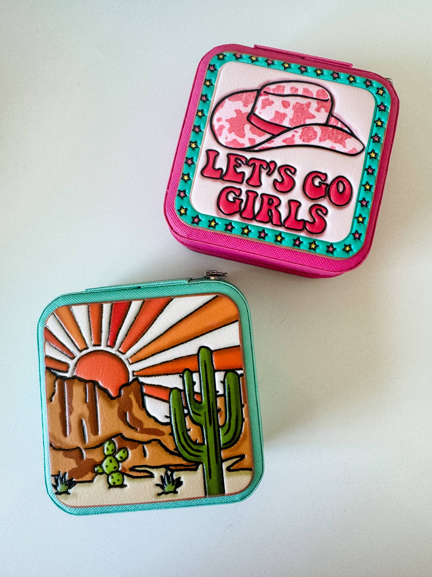 Boho Ranch Shop - Western Mini Jewelry Storage Travel Box - 4 - HOWDY