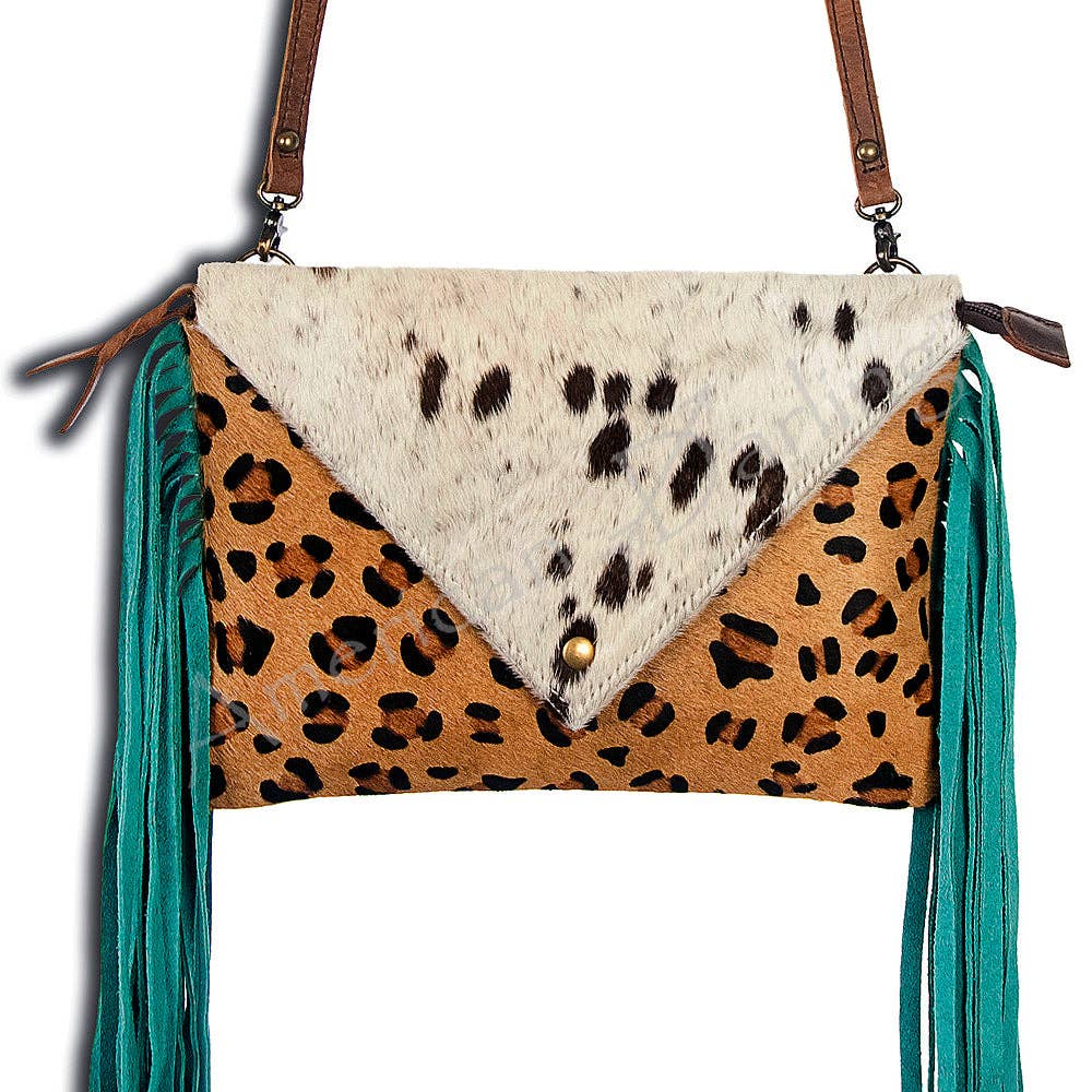 Envelope Hair On Genuine Western Leather Women Bag - ADBG490A