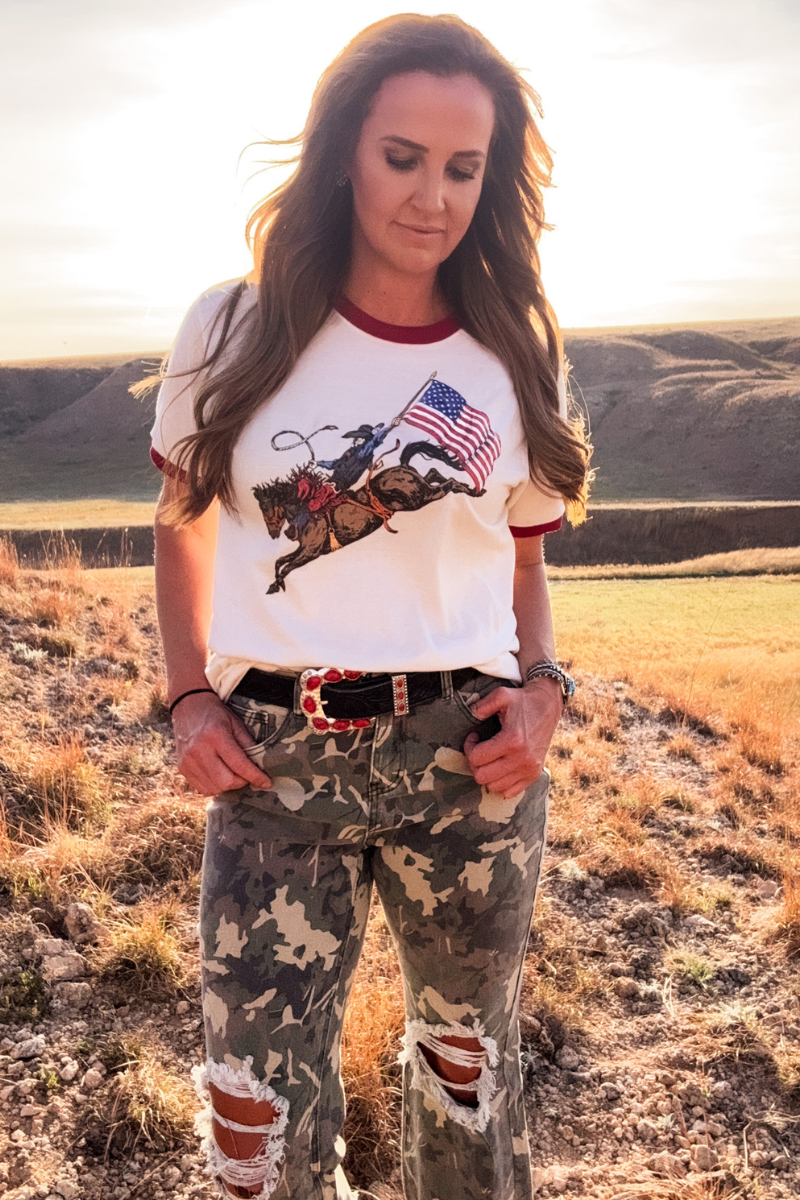 Sterling Kreek - Dust and Glory Ringer Tee - L