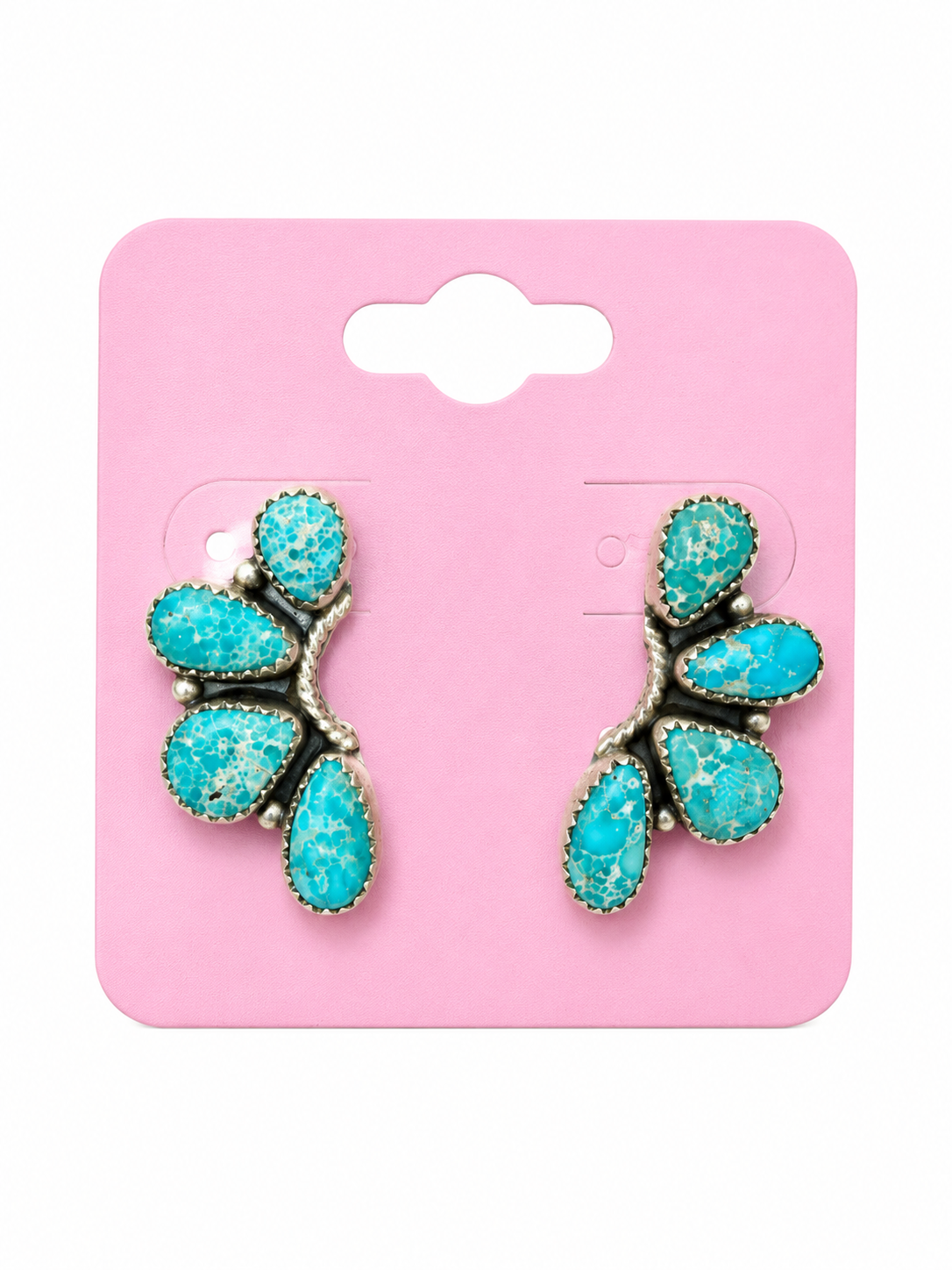 White Water Turquoise Stud Earrings