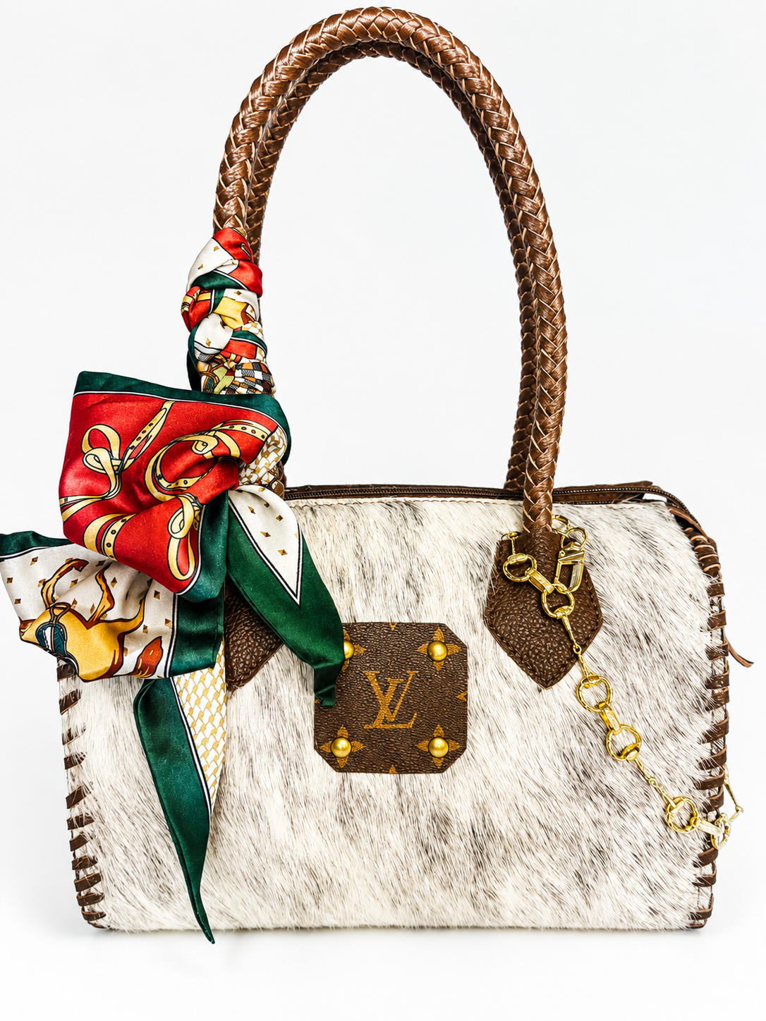 Upcycled LV horse bit speedy hand bag!