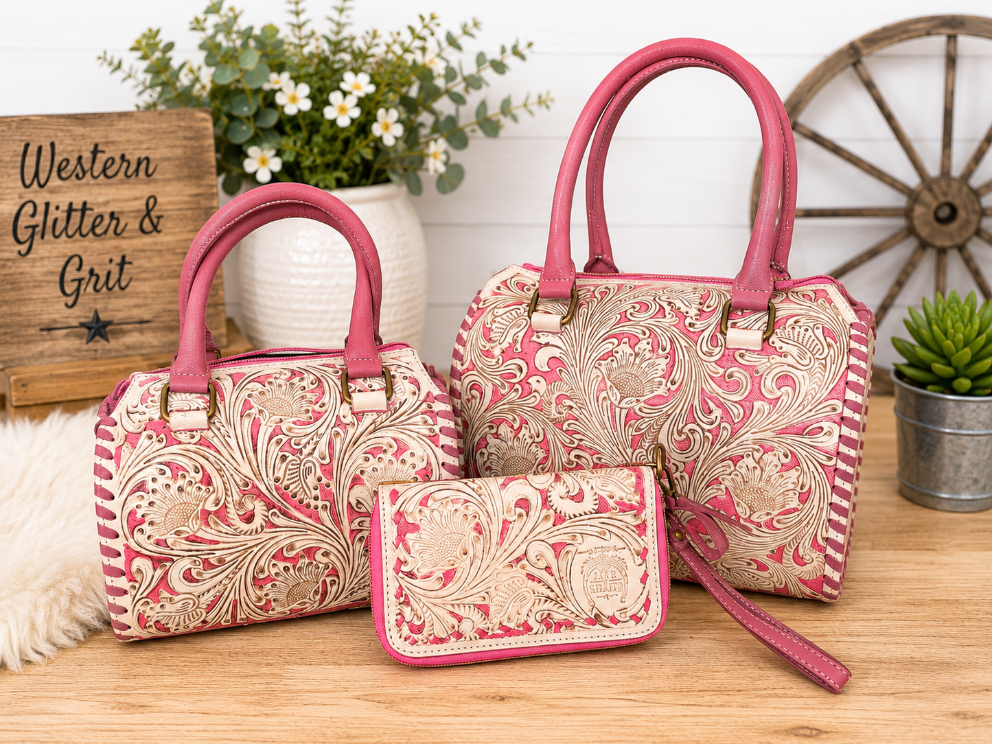 Pink Peony Collection exclusively at glitter & grit! - wallet