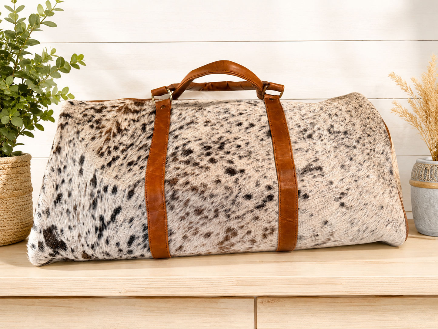 X- Large cowhide duffle travel bag!